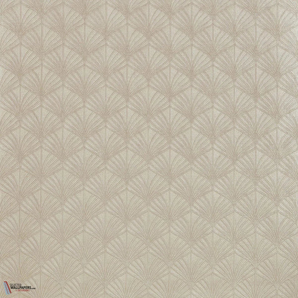 Nereides wallpaper-Casamance-Taupe/Argent-Roll-Selected-Wallpapers-Interiors