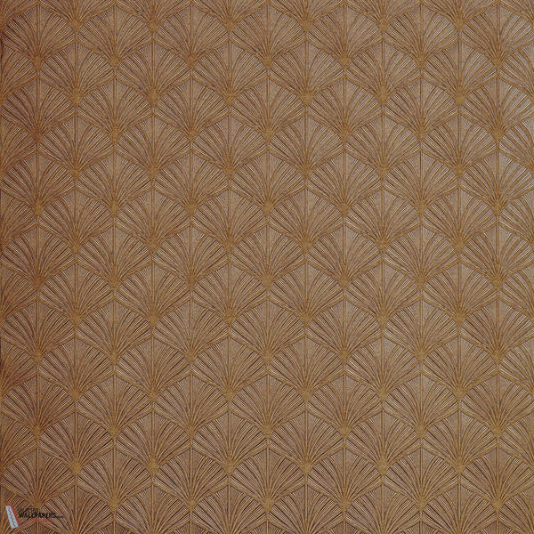 Nereides wallpaper-Casamance-Aubergine/Dore-Roll-Selected-Wallpapers-Interiors