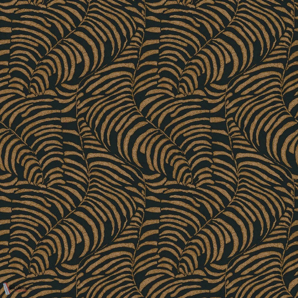 Nobile wallpaper-Casamance-Noir/Dore-Roll-Selected-Wallpapers-Interiors