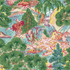 Pagoda Trees-Thibaut-Pink and Green-Roll-Selected-Wallpapers-Interiors