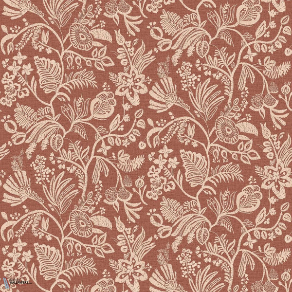 Pastel Tapete-Casamance-Terracotta-Rolle-Selected Wallpapers-Interiors