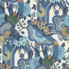 Pineapple Garden wallpaper-1838 wallcoverings-Cobalt-Roll-Selected Wallpapers-Interiors