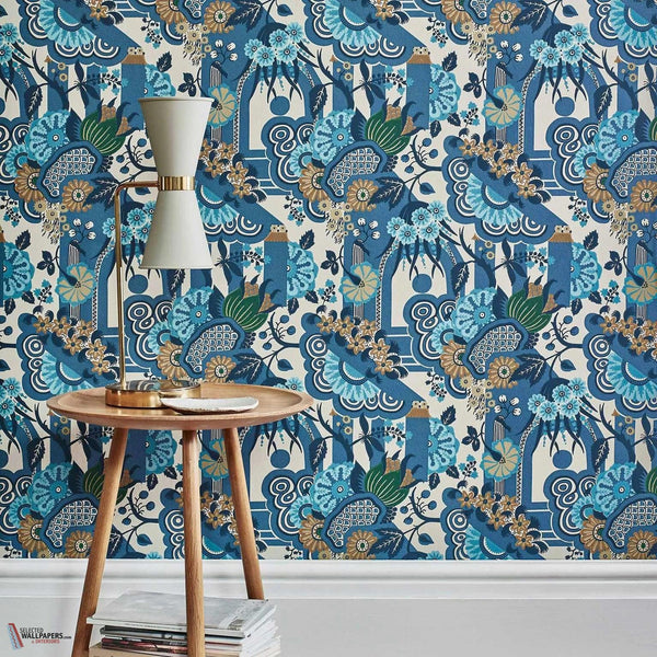 Pineapple Garden wallpaper-1838 wallcoverings-Selected Wallpapers-Interiors