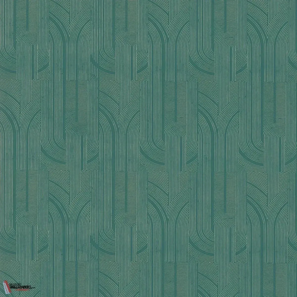 Porte Dorée-Casamance-wallpaper-Emeraude/Dore-Roll-Selected Wallpapers