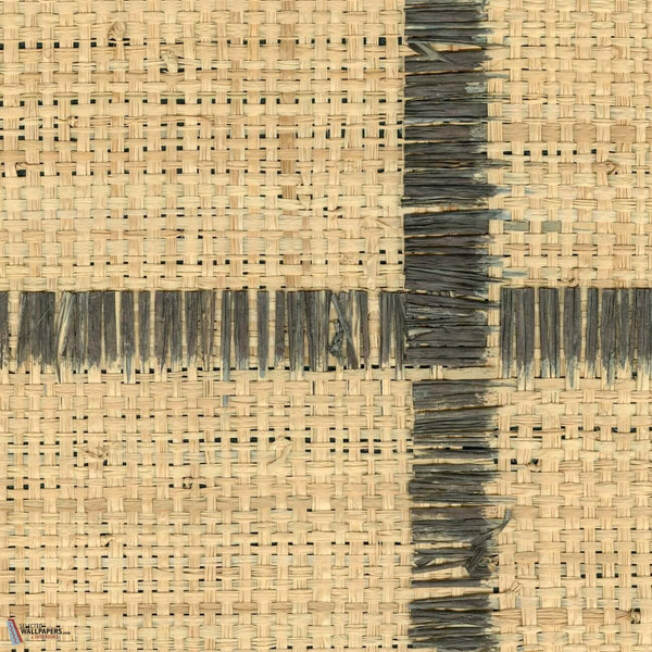 Raphia Cadre Tapete-CMO Paris-Noir-Rolle-Selected Wallpapers-Interiors
