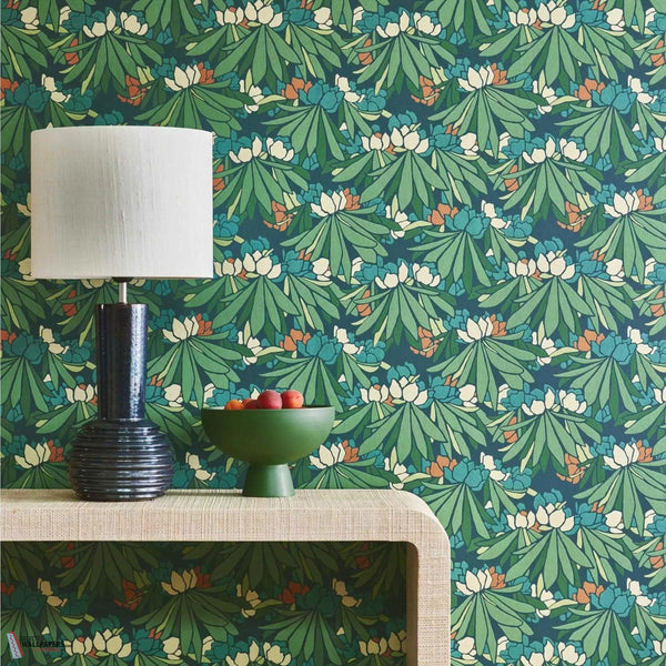Rhododendron wallpaper-1838 wallcoverings-Selected Wallpapers-Interiors