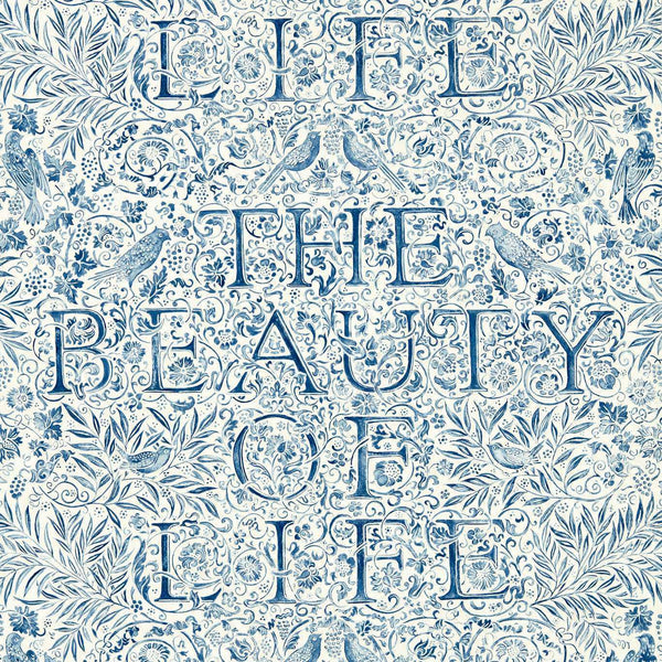 SALE The Beauty of Life-wallpaper-Morris & Co-Indigo-Roll-217190-Selected Wallpapers