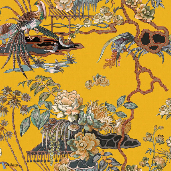 Sacred Pheasants-Coordonne-wallpaper-Amber-Non Woven-Selected-Wallpapers-Interiors