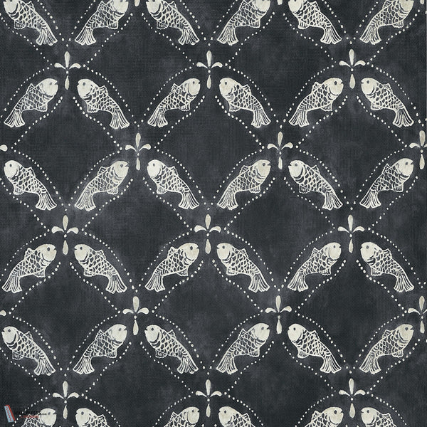 Santorini wallpaper-Thibaut-Black-Roll-Selected Wallpapers-Interiors