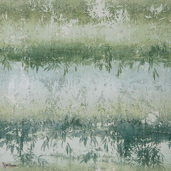 Serenity wallpaper-1838 wallcoverings-Celadon-Roll-Selected Wallpapers-Interiors