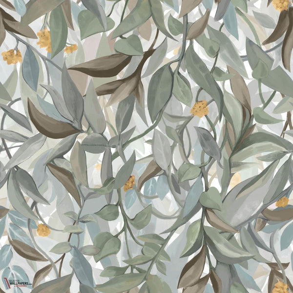 Solandra wallpaper-Casamance-Ivoire/Celadon-Roll-Selected-Wallpapers-Interiors