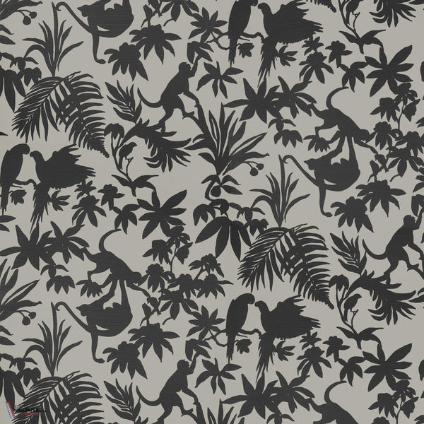 St. Kitts wallpaper-Thibaut-Black and tan-Roll-Selected Wallpapers-Interiors