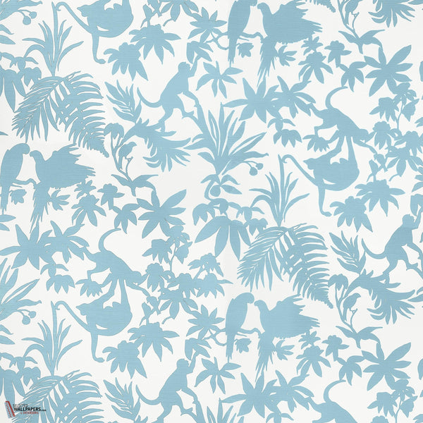 St. Kitts wallpaper-Thibaut-Blue-Roll-Selected Wallpapers-Interiors