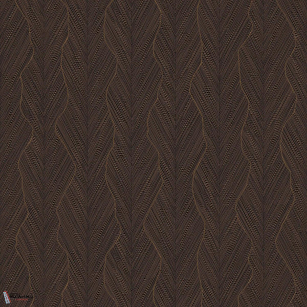Strie wallpaper-Casamance-Noir/Dore-Roll-Selected Wallpapers-Interiors