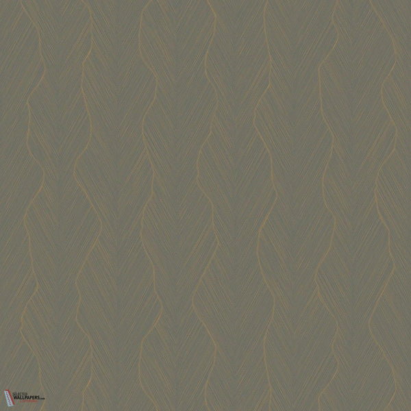 Strie wallpaper-Casamance-Pierre Bleue/Dore-Roll-Selected Wallpapers-Interiors