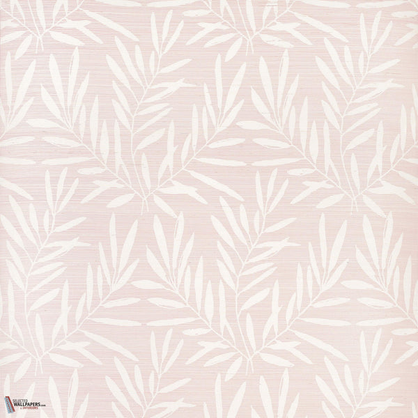 Summer leaves wallpaper-Thibaut-Blush-Roll-Selected Wallpapers-Interiors