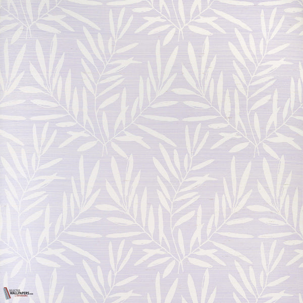 Summer leaves wallpaper-Thibaut-Lavender-Roll-Selected Wallpapers-Interiors