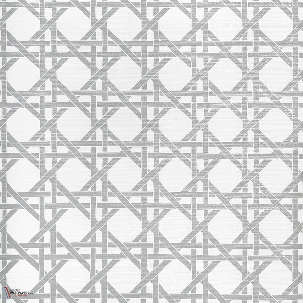 Canary trellis Tapete-Thibaut-Metallic silver-Rolle-Selected Wallpapers-Interiors
