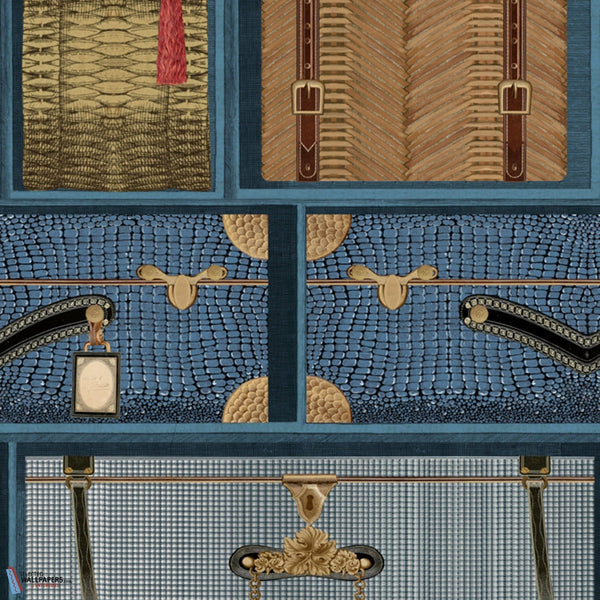 The Luggage Car-Tapete-Mind the Gap-Blue-Rolle-WP20781-Selected Wallpapers