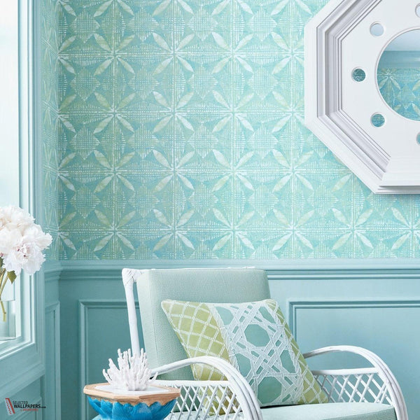 Tortuga batik wallpaper-Thibaut-Selected Wallpapers-Interiors