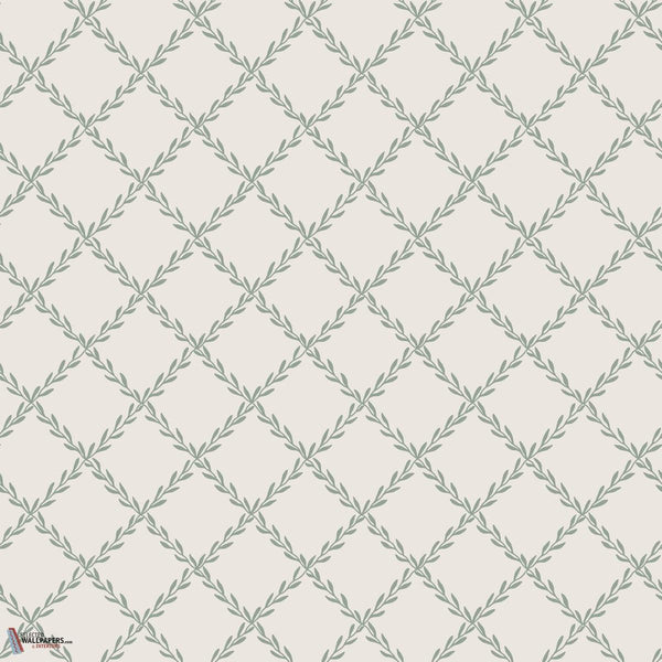 Trellis behang-Sandberg-Forest Green-Rol-Selected Wallpapers-Interiors