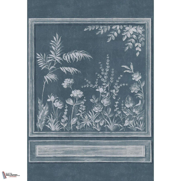 Trianon Metal wallpaper-Casamance-Pierre Bleue-Set-Selected Wallpapers-Interiors