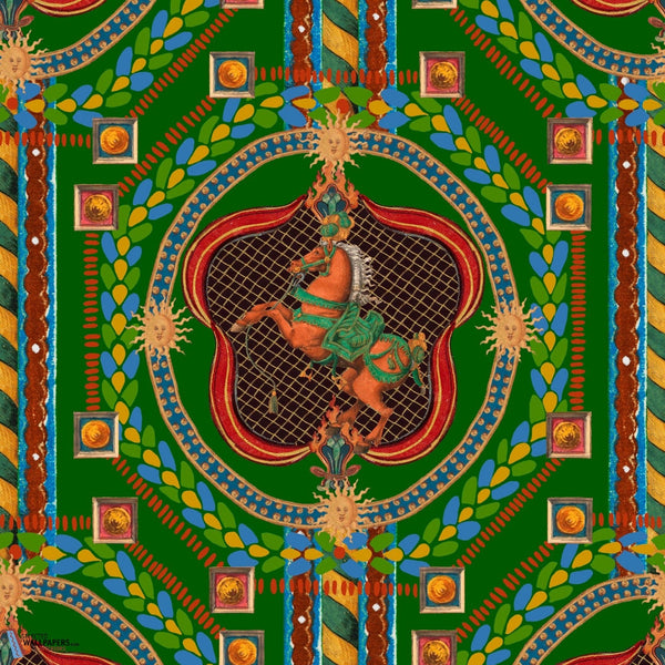 Venetian Ornament-Tapete-Mind the Gap-Green-Rolle-WP20768-Selected Wallpapers