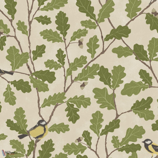Waldemar wallpaper-Sandberg-Green-Mattic-M2-Selected Wallpapers-Interiors