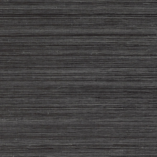 Windward Sisal-Thibaut-Black-Roll-Selected-Wallpapers-Interiors