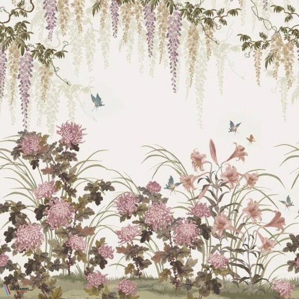 Wisteria Bloom wallpaper-1838 wallcoverings-Heather-Set-Selected Wallpapers-Interiors