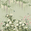 Wisteria Bloom wallpaper-1838 wallcoverings-Pistachio-Set-Selected Wallpapers-Interiors