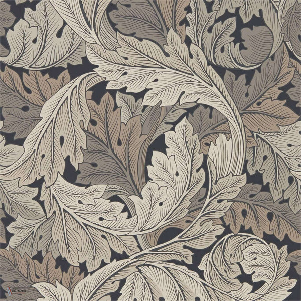 Acanthus wallpaper in Charcoal/Grey van Morris & Co