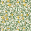 Arbutus wallpaper in Sage/Lemon van Morris & Co