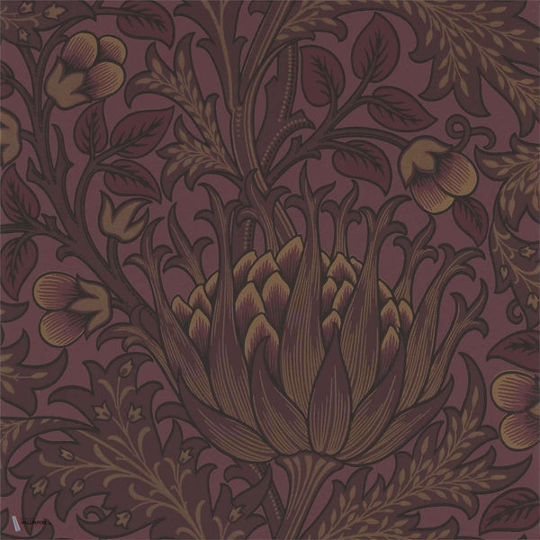 Artichoke wallpaper in Wine van Morris & Co