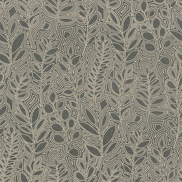 Astragale wallpaper in Anthracite by Casamance