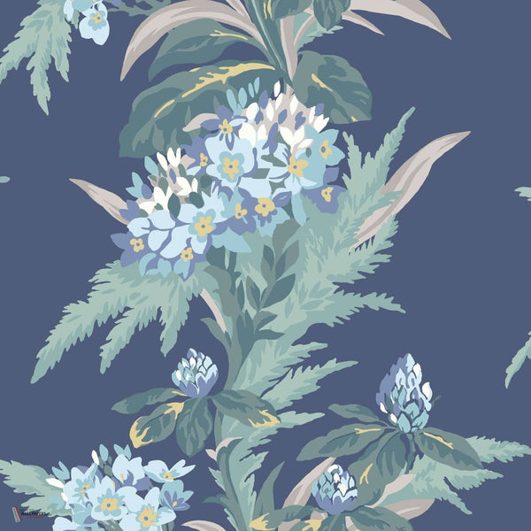 Aurora wallpaper in Lagoon van 1838 wallcoverings