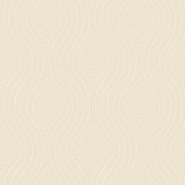 Brodelia wallpaper in Ivoire by Casamance
