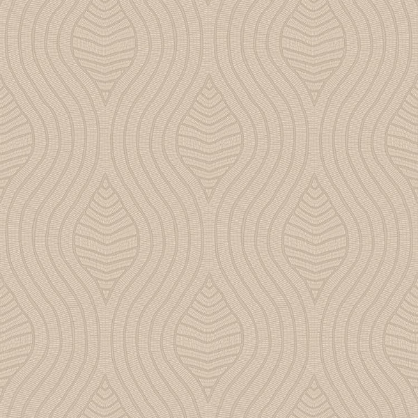 Brodelia wallpaper in Marron glacé by Casamance