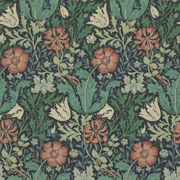 Compton Tapete in Indigo/Russet van Morris & Co