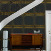 Boiserie wallpaper in Coal by Coordonne — interior