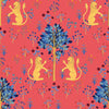 Brianda Fitz-James Stuart - Medieval Tapestry wallpaper in Deep Coral by Coordonne