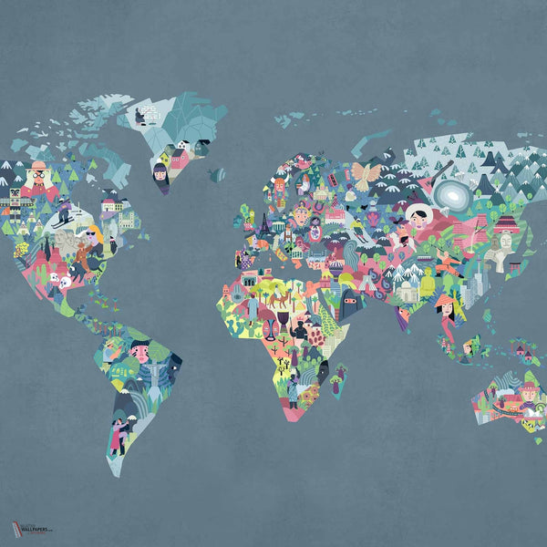 Diversity Map wallpaper in Ocean by Coordonne