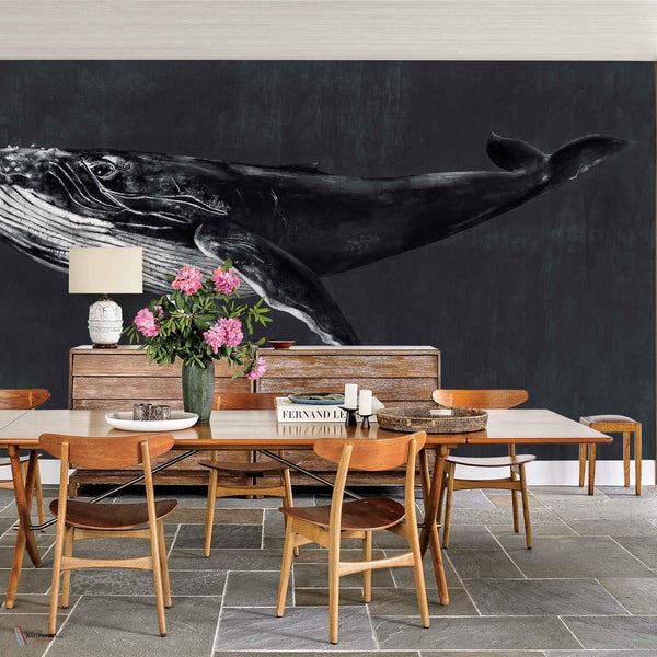 Humpback Whale wallpaper in Night by Coordonne — interior