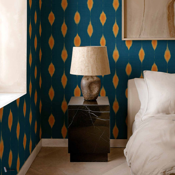 Kumo wallpaper in Ocean by Coordonne — interior