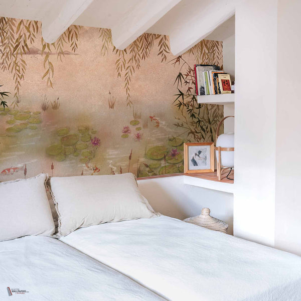 Lotus Textile Tapete in Autum von Coordonne — Interieur