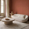 Miura wallpaper in Amber by Coordonne — interior