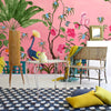 Neo-Tea Garden wallpaper in Pink by Coordonne — interior