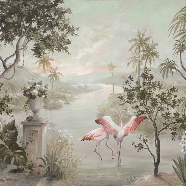 Paisaje Con Flamencos Tapete in Nuevo Mundo von Coordonne