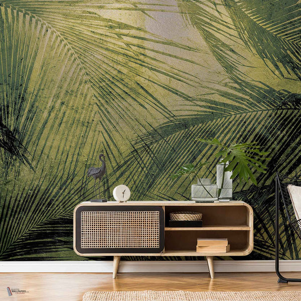 Palm Metallics Tapete in Silver von Coordonne — Interieur
