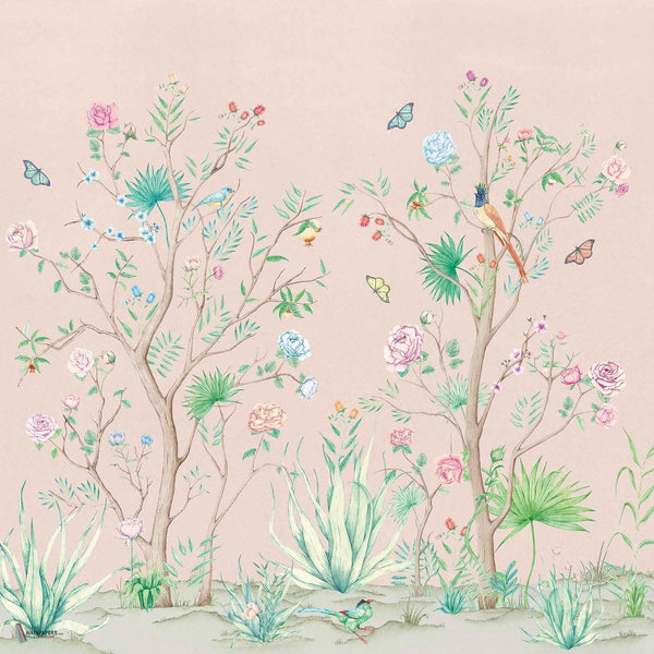 Peonies wallpaper in Rose by Coordonne